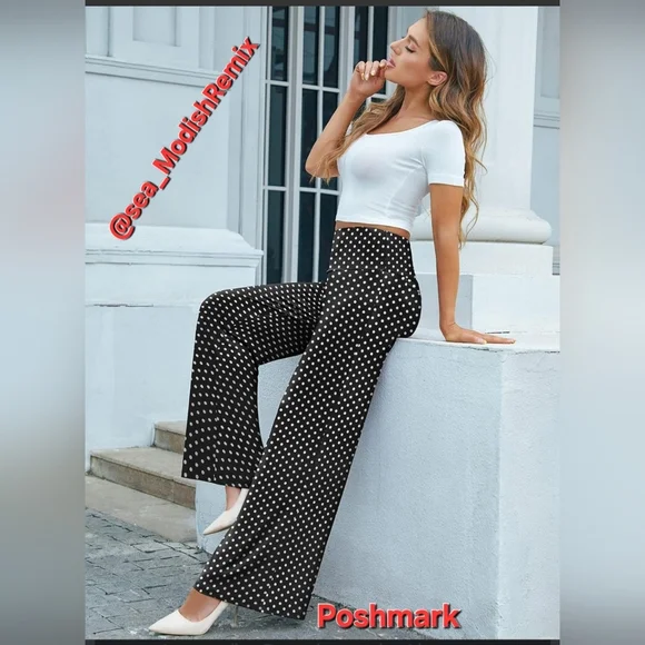 Arolina NWT Women's Stretchy Wide Leg Palazzo Lounge Pants Casual Sz XL - Picture 2 of 12